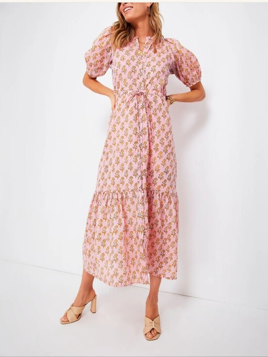 Emerson Fry Dresses & Skirts - INDIA COLLECTION BY EMERSON FRY Pink Little Marigolds Lucy Dress - Size Small